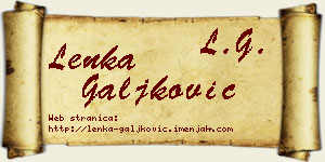 Lenka Galjković vizit kartica